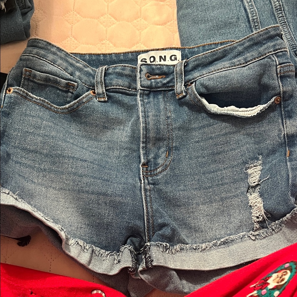 S.O.N.G. Women's Blue Denim Shorts